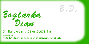 boglarka dian business card